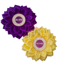 Deluxe Fancy Flower Brooch - Purple or Yellow